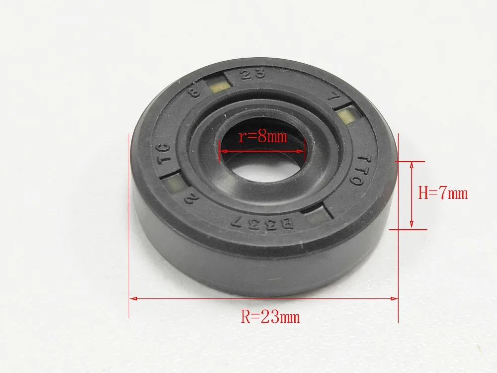 

1pc Great 7mm*8mm*23mm Oil Seal Ring Black Radial Shaft Seal Ring Replacements For LG samsung Philips ACA..... Blender Parts