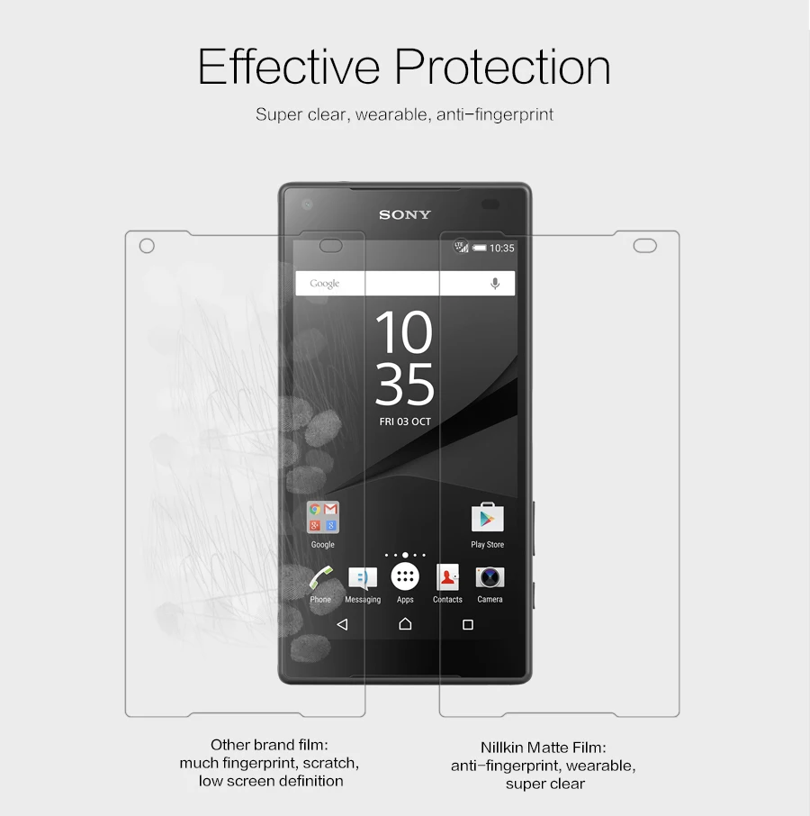 Z5 компактная матовая защитная пленка Оригинальная NILLKIN Матовая устойчивая к