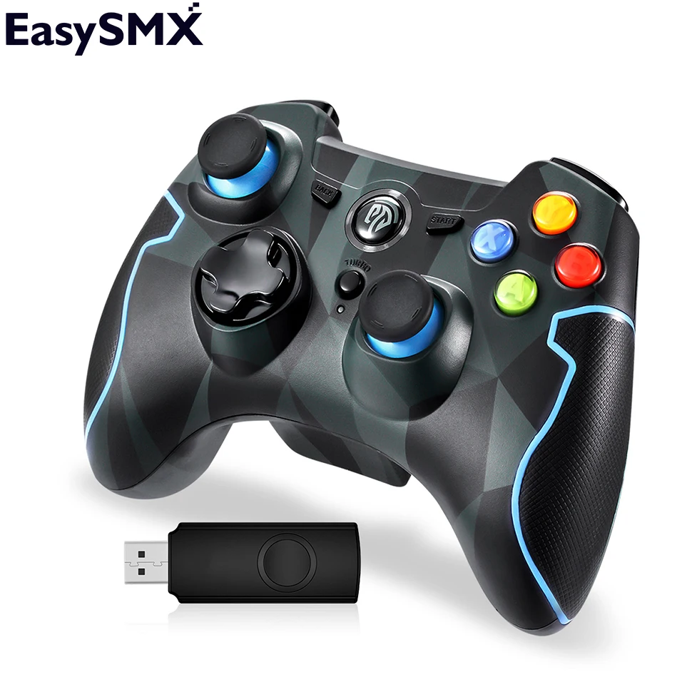 Игровой джойстик для ноутбука. Джойстик EASYSMX ESM-9013. 2.4G Wireless Controller Gamepad. Джойстик PC/ps3/Android. Беспроводные джойстики для ПК.