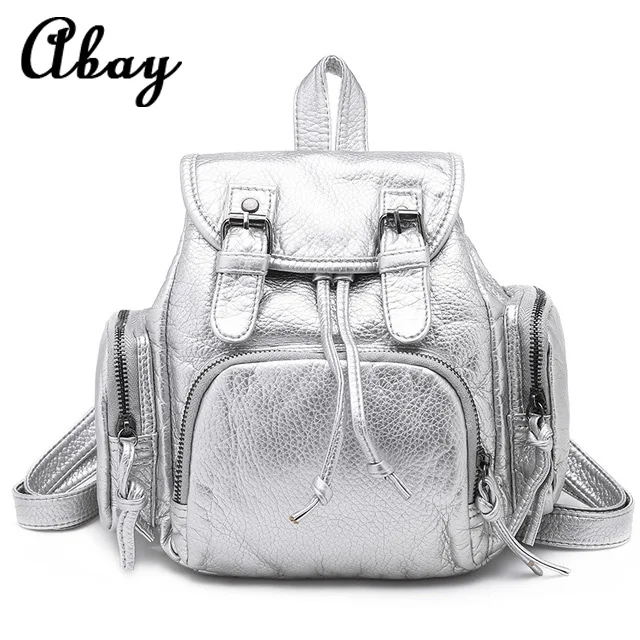 

New Small Backpack Women Leather Bagpack Female Backpack Purse Casual Mini Schoolbag for Teenager Girls 2019 Sac A Dos