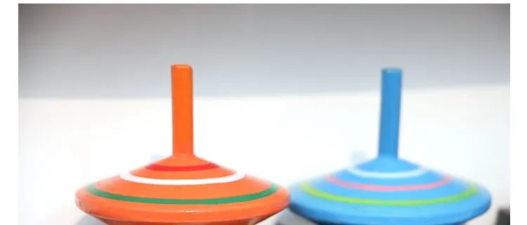 Традиционные детские волчок игрушки с деревянным цветным вращающимся гироскопом игрушки для детей
