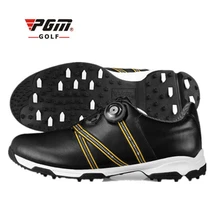 Мужская обувь для гольфа, водонепроницаемая Спортивная обувь для улицы, Eva промежуточная подошва, дышащие противоскользящие кроссовки, шипы, кожаная обувь для ношения, AA51041