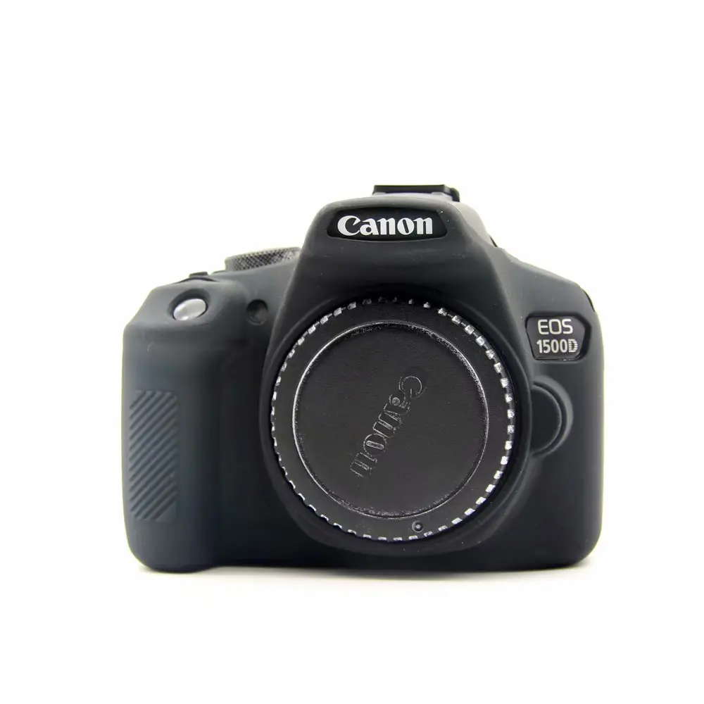 Силиконовый кожаный чехол для брони защитный Canon 1300D 1500D Rebel T6 Kiss X80 цифровая