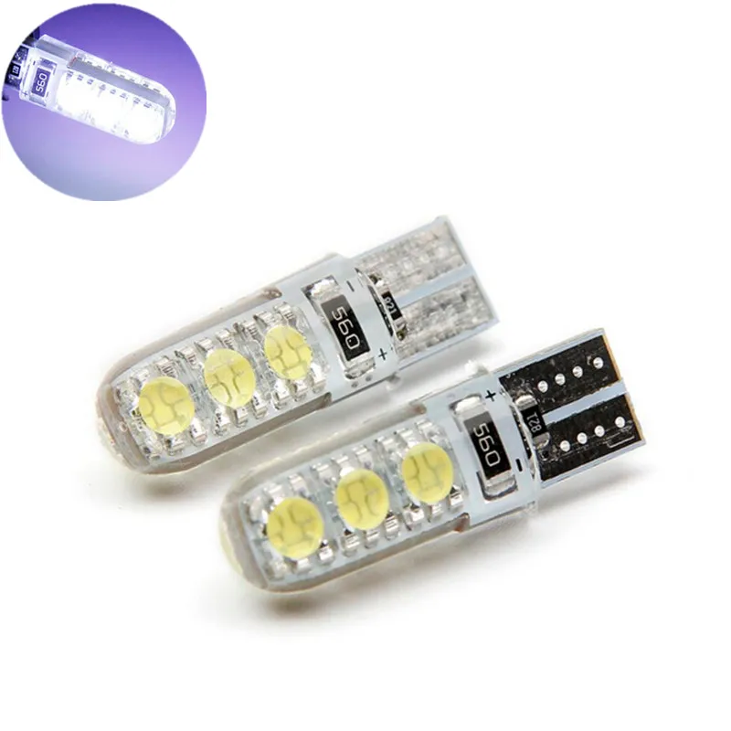 

10pcs t10 led canbus T10 6led 5050smd LED No OBC Error 194 168 W5W T10 6smd canbus LED Interior Instrument Light bulb