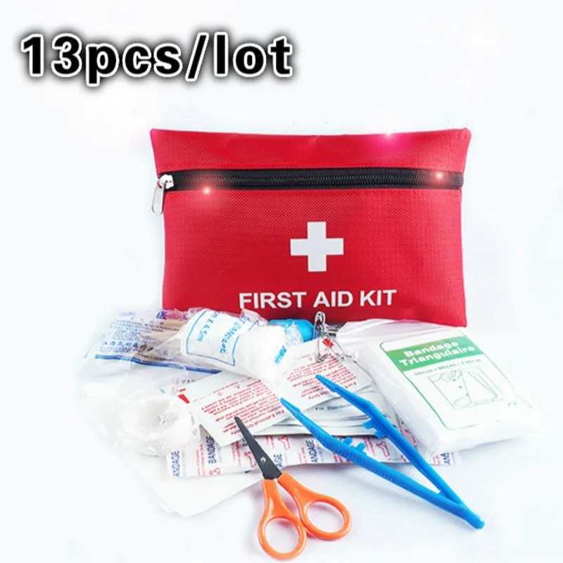 13 шт/лот Профессиональный аптечка высокого качества красная сумка для первой помощи для путешествий кемпинга дома Medecine для спасения при аварийной ситуации сумка
