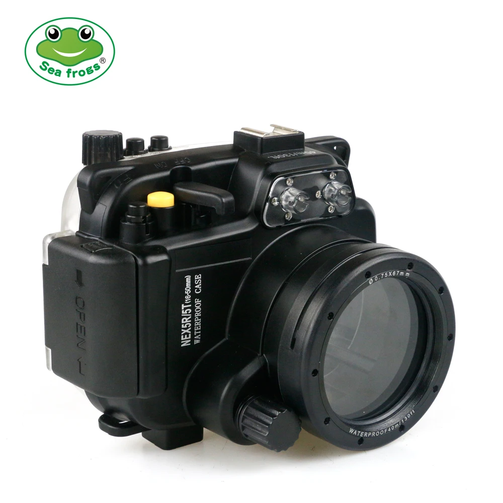 For Sony NEX 5R 5T 16-50mm Lens Camera Waterproof Housing Photography Case Underwater Camera Cover + Scuba Diving Glasses Meikon