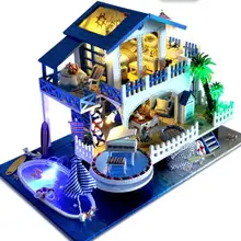 Кукольный дом Мебель DIY Миниатюрный Пылезащитный чехол 3D Деревянный miniaturas кукольный домик Игрушечные лошадки для Рождественский подарок