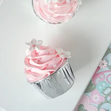 SWEETGO искусственные кремового цвета кекс INS торт плесень 10 см Высота глина десерт украшения для витрины фотографии реквизит торт магазин