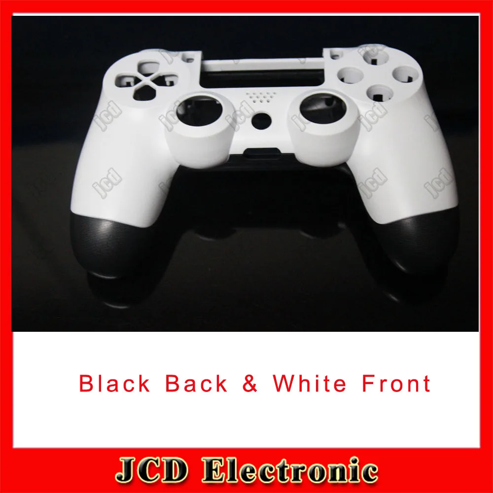 

for DualShock 4 PlayStation 4 PS4 Controller Matte Housing Shell Case White+Black  Matt