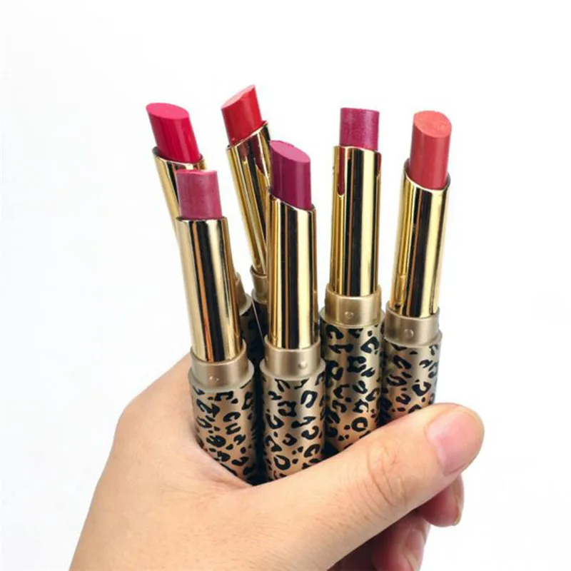 

Sexy Lipstick Waterproof Batom Red Lip Gloss Makeup Long Lasting Matte Lipgloss Leopard Matte Shimmer Matte Lipstick 12PCS/Set
