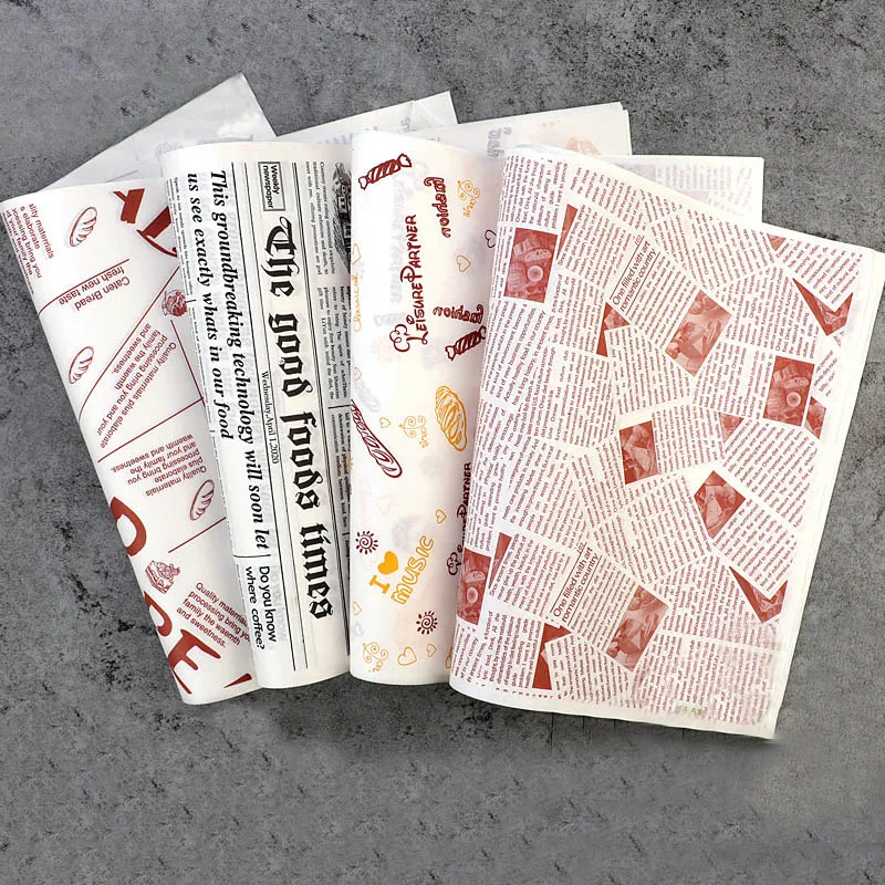 2000 шт. одноразовые бумажные коврики для упаковки продуктов 26 х36 см|mat paper|wax food