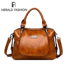 Herald Fashion New Soft Leather Tassel Women Handbag Elegant Ladies Hobo Shoulder Bag Female Casual Messenger Tote Bag Satchel