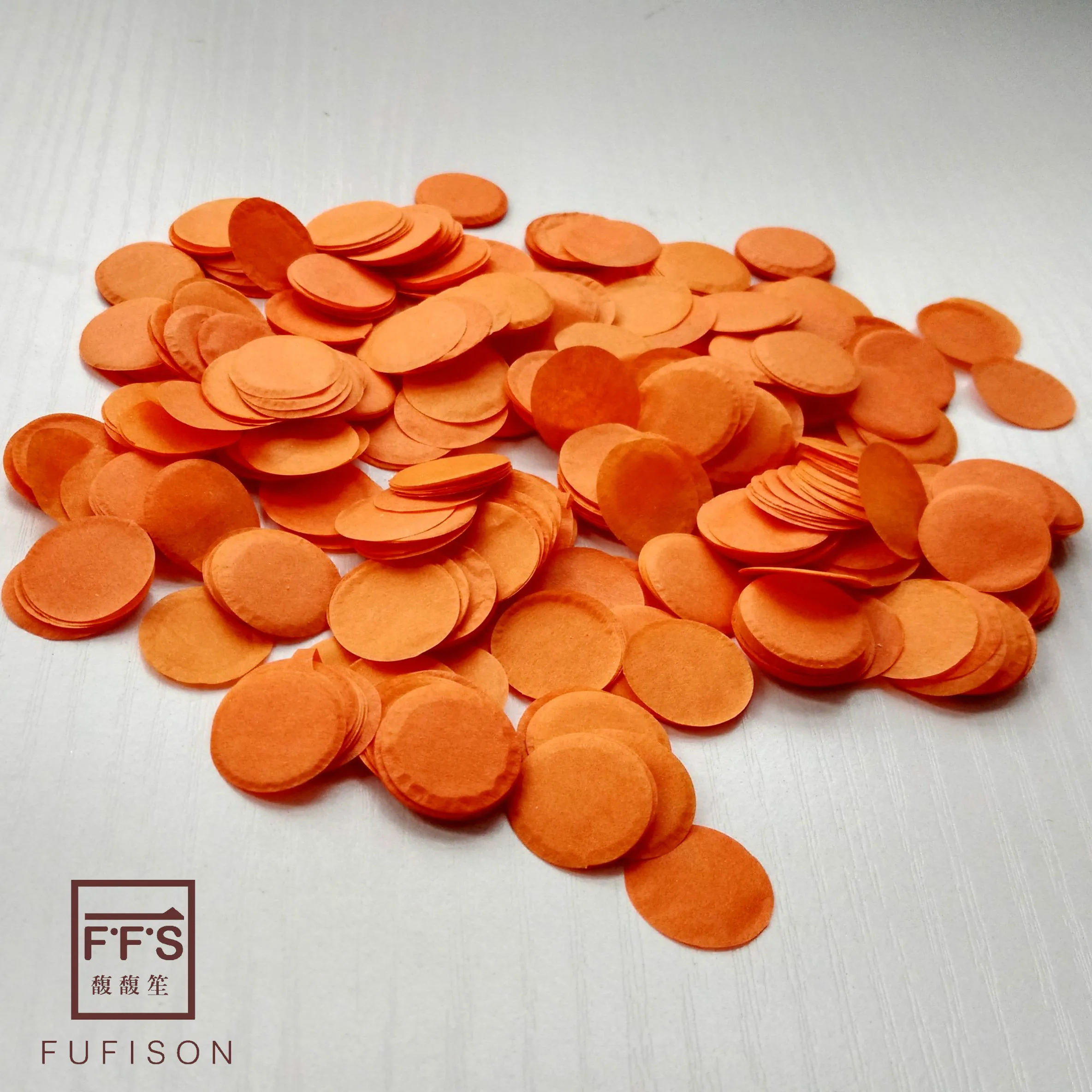 FFS 5 г(около 1000 шт) в пакете 1,6 см Круглые Конфетти из папиросной бумаги украшения свадебного стола - Цвет: Orange