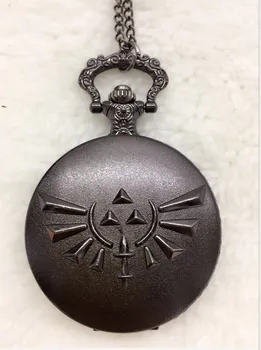 

Black The Legend of Zelda: Skyward Sword Game Quartz Pocket Watch Analog Pendant Necklace Men Womens Watches Chain Gift 10pcs