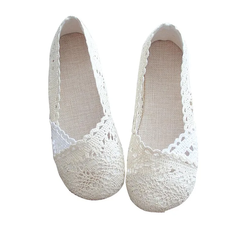 

Gentle fairy shoes cotton and linen bud silk surface Japanese super soft bottom literary female single shoes