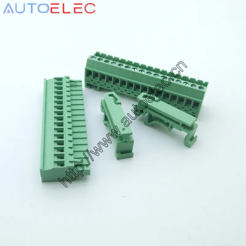 

10sets Pitch 5.08mm 12pin Screw Plug-in Terminal Blocks connector NS35mm Din Rail Mounting instead of NO:UMSTBVK 2.5/ 12-G-5.08