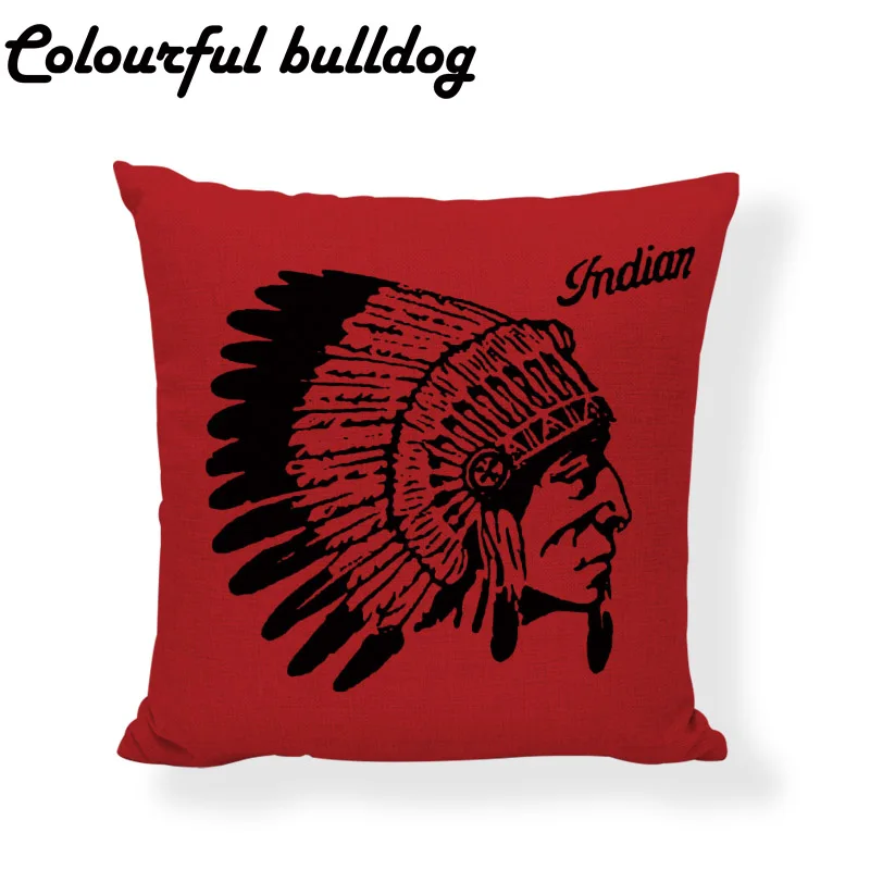 الأمريكيين غطاء الوسادة الهندي غطاء الرأس كاليفورنيا الصوة 17 بوصة مربع غرفة نوم مكتب حديقة في الشرفة مقعد أريكة ديكور