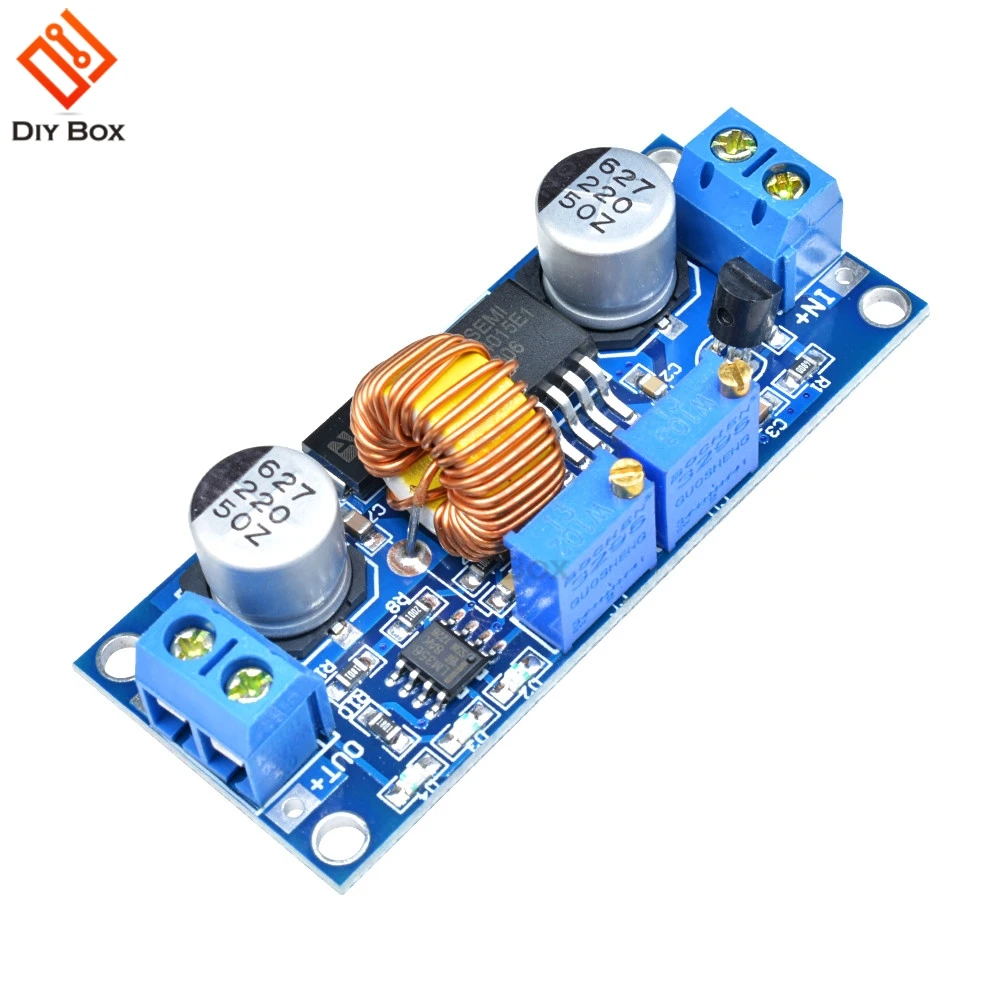 

CC/CV 5A Lithium Charger Board XL4015 Adjustable 6-38V To 1.25-36V DC Step Down Power Supply Buck Module