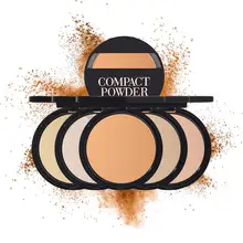 1pc 6 Colors Natural Long Lasting Whitening Concealer Foundation Oil Control Matte Blush Rouge Contour Powder Cake