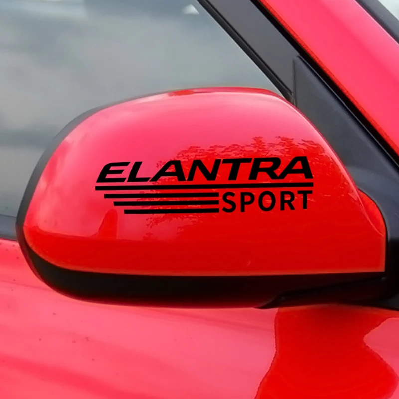 

2PCS Auto Sports Rearview Mirror Stickers Decal For Hyundai Elantra Funny Car Vinyl Decal Reflective Car Styling Car Accessories