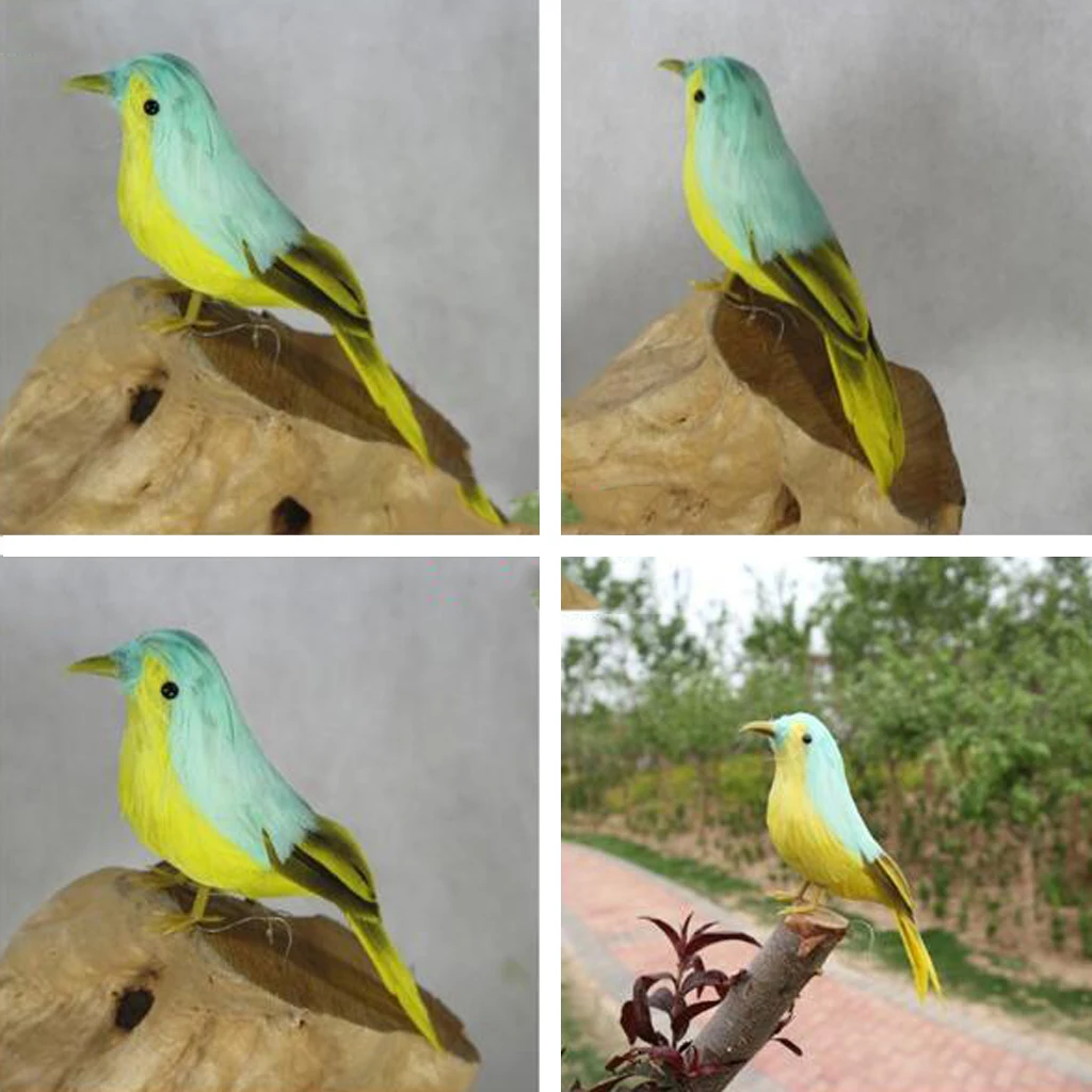 MagiDeal 5inch Artificial Feathered Foam Birds Statue Festival Party Decorative Ornament Shelf Display Art Craft