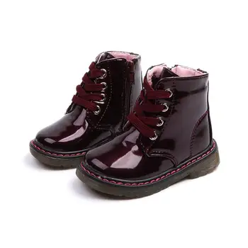 

New Autumn Kids Snow Boots Children's Winter Ankle Winter Girl Boots Unisex PU Leather Shoes For kids Snow Shoes