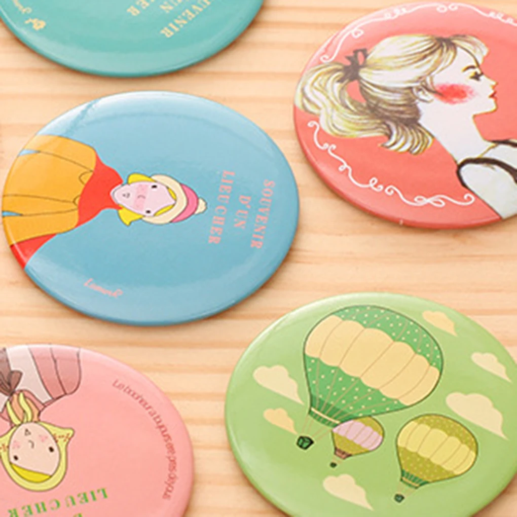 

New Arrival Portable Small Mirrors Round Shaped Cosmetic Mirror Color Random