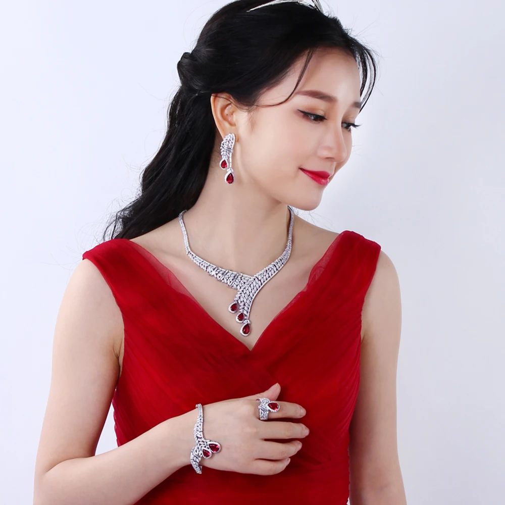 red diamond wedding jewelry sets (13)