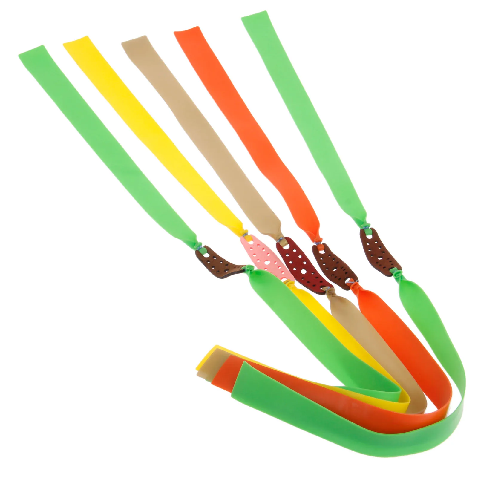 5pcs/lot Natural Latex Slingshots Flat Rubber Bands Strong Elastic