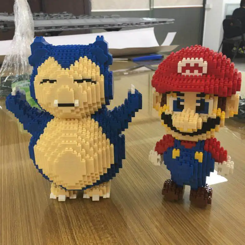 Pikachu Venusaur Blastoise Мини Строительные алмазные маленькие блоки игрушки Charizard Gyarados Snorlax Jigglypuff без коробки