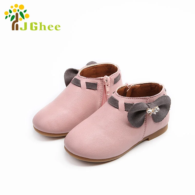 

2019 Spring Autumn New Girls Shoes Princess Sweet Kids Girl Shoes Bow-knot Rhinestone Butterfly Children Casual Boots
