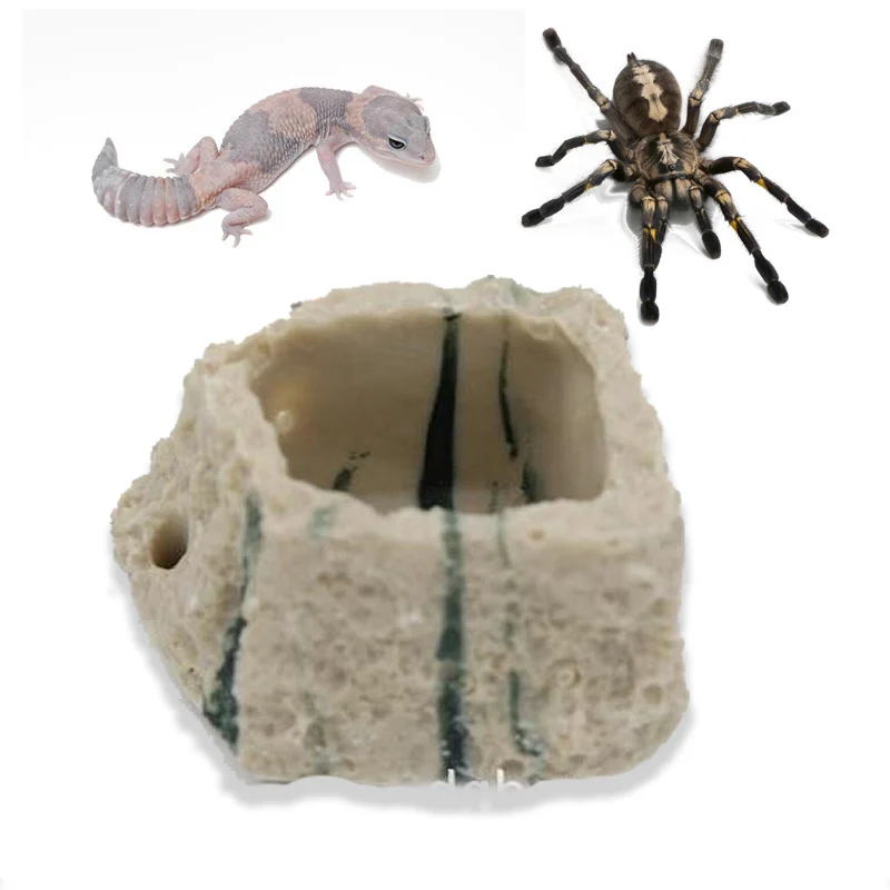 

Resin Material Reptile Shelter Avoid Scorpions spiders Gecko Lizard basin simulation landscaping avoid eating reptiles basin