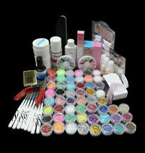 EM-83 Free Shipping Acrylic Liquid Nail Art Brush Glue Glitter Powder UV Gel Tool Set Kit Tip