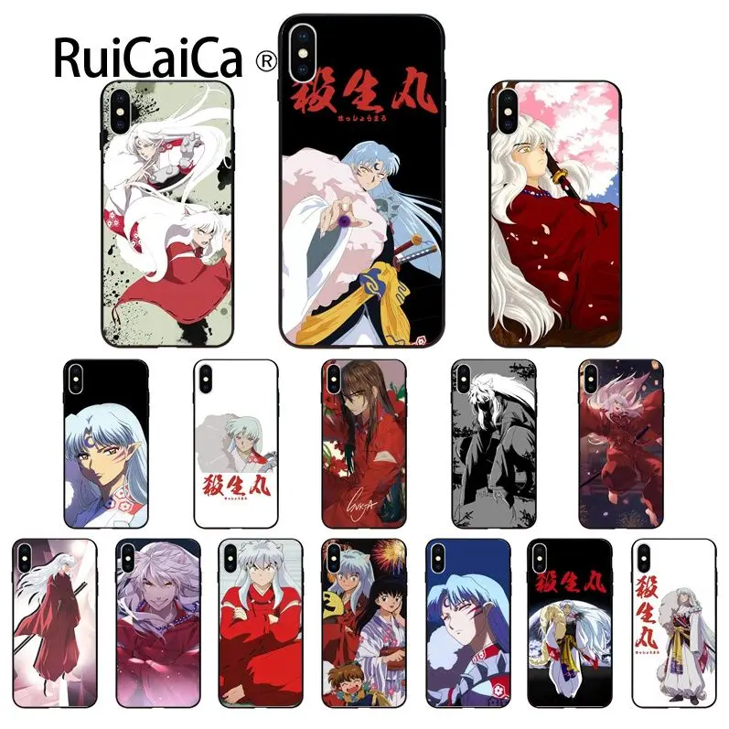 Ruicaica Япония аниме Inuyasha мягкий силиконовый черный телефон чехол для iPhone 6 S plus 7 8 Plus