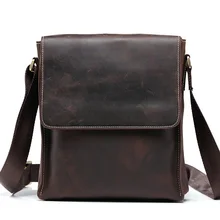 Teemzone-Лидер продаж, мужская сумка Crazy horse из натуральной кожи, сумка-мессенджер на плечо, сумка для ноутбука, кошелек с клапаном, карман, сумка-мессенджер J30