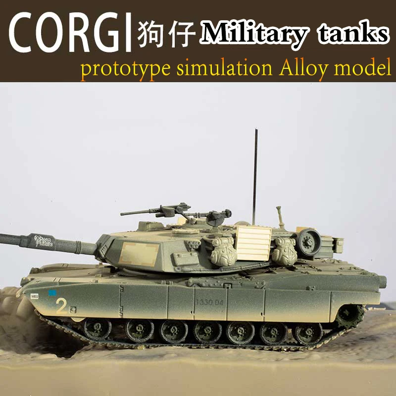 

1/64 CORGI DIECAST TACTICAL STRIKE 2003 M1A1 ABRAMS TANK-USMC 2nd Tank Battalion The military tanks alloy simulation model