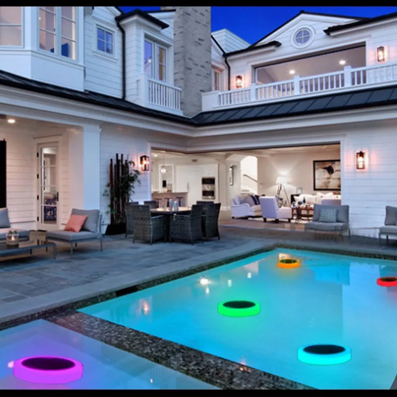 Conduziu a Luz Subaquática de Energia Conduziu a Luz ao ar Livre com Controle Ip68 à Prova Solar Lagoa Fonte Piscina Flutuante Dip68 Água ao ar Remoto Rgb 13 outdoor lighting