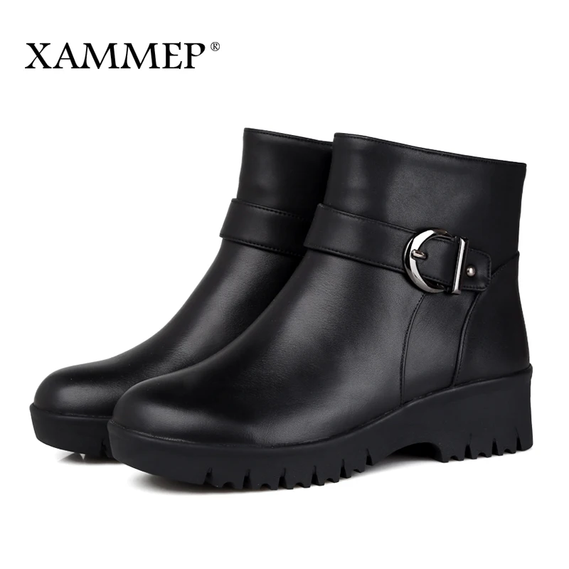 Женские зимние ботинки Xammep из натуральной шерсти женские до середины икры