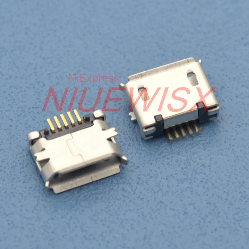 

10pcs micro USB socket 5pin SMD Pin Long needle 5pin SMD Copper shell Data port Charging port Mini usb connector Free shipping