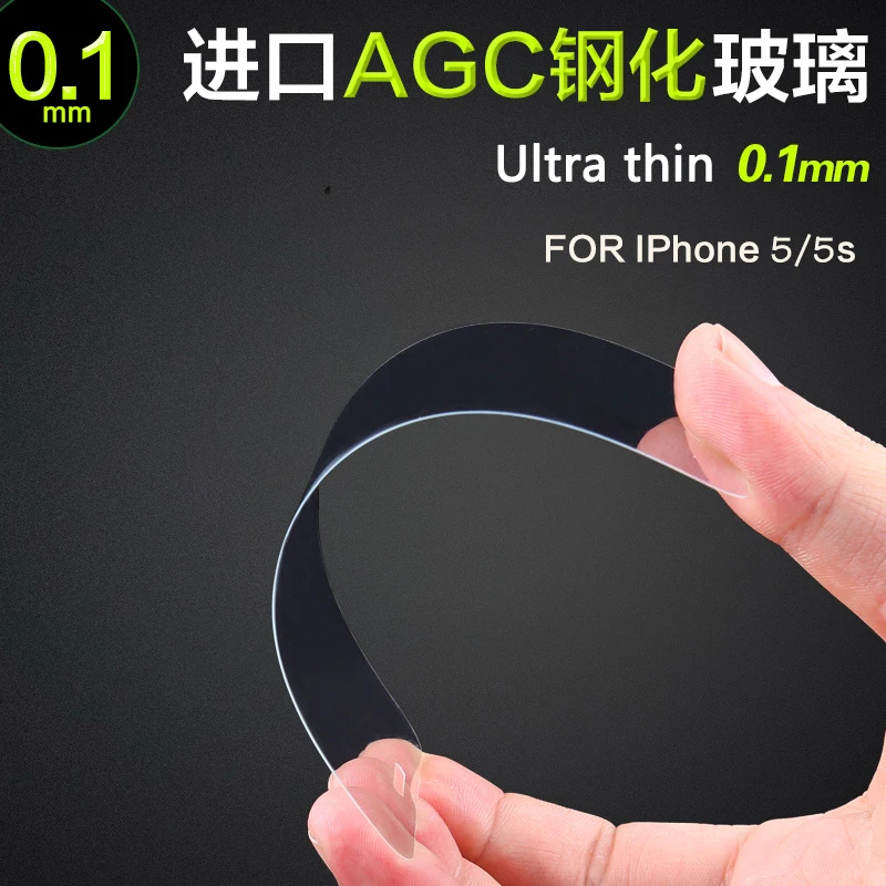 Beste YKSPACE Ultra dunne 0.1mm 9 H Anti Vingerafdruk Screen Protector Film Gehard Glas voor iPhone 5 5 s SE 6 6 s 7 8 Plus X XS MAX XR
