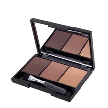 Модные пудра для бровей, коробка для макияжа 3 цвета Водонепроницаемый тени для век Палитра для бровей+ кисть карандаш для бровей