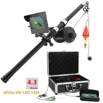 

15M 25M Aluminum alloy Underwater Fishing Video Camera Kit 6W White LED Lights with 4.3" Inch HD Color Monitor