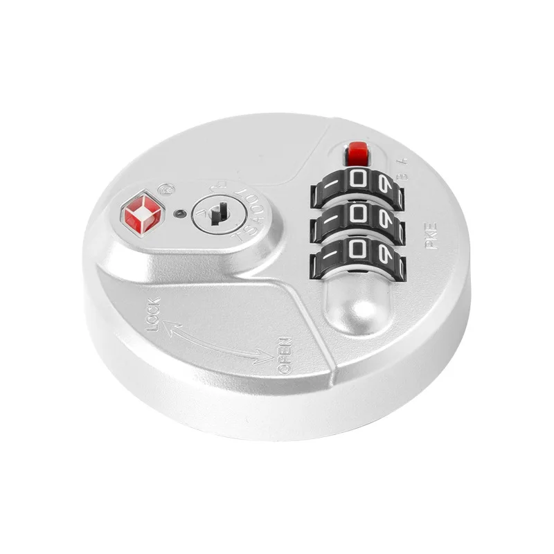 TSA Resettable Round 3 Digit Combination Lock Travel Luggage Suitcase Code Padlock 6