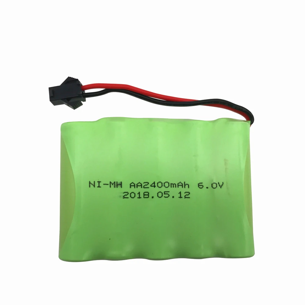 6V 2400mAh Ni-MH Rechargeable AA Battery Pack with SM 2P Plug for RC Car and Other Similar Remote Control Toys 6V 2400mAh Ni-MH Rechargeable AA Battery Pack with SM 2P Plug for RC Car and Other Similar Remote Control Toys