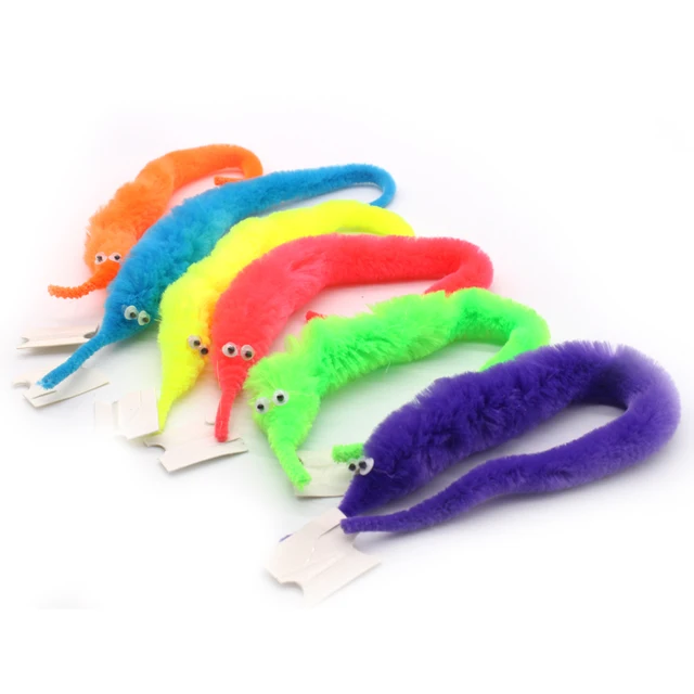 Aliexpress.com : Buy 6pcs/sot Plush Magic Worm Twisty Worm Wiggle Magic ...