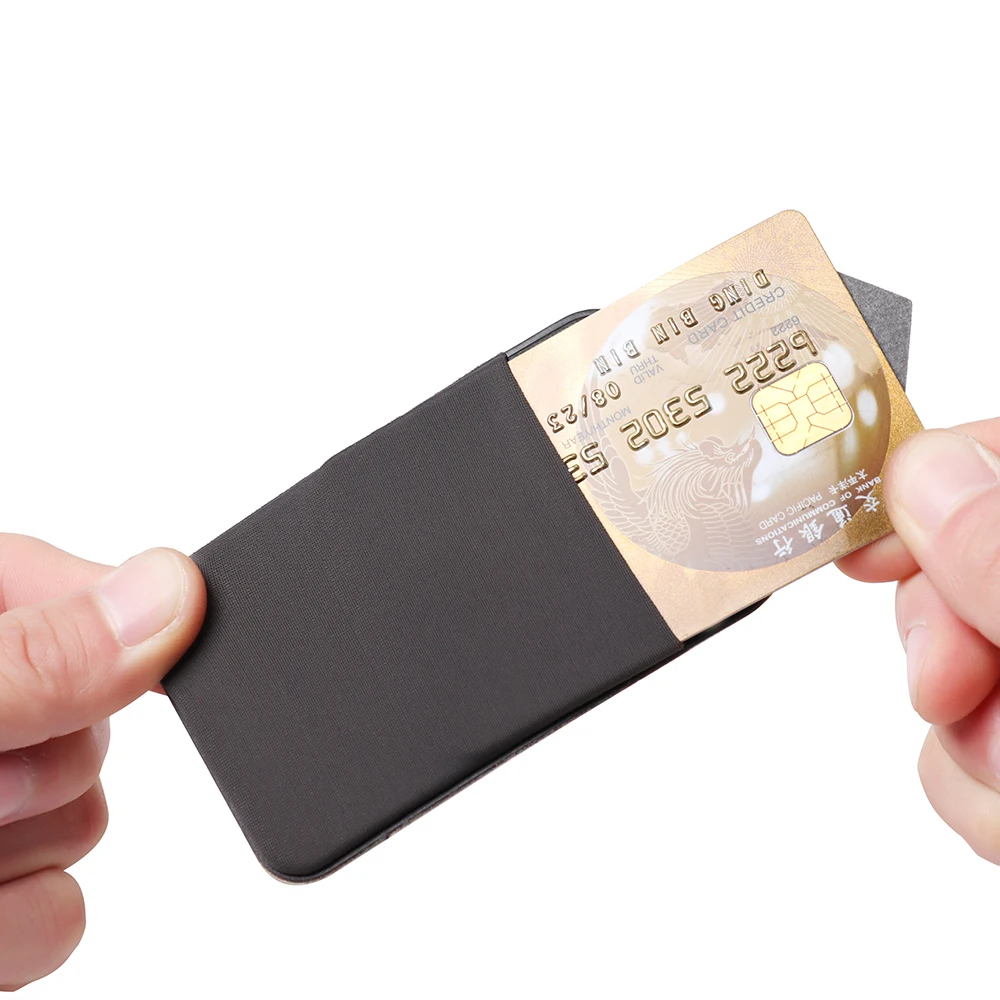 Universal Cellphone Wallet Card Holder Men Elastic Mobile Phone Wallet Credit ID Card Holder Adhesive Pocket Sticker Case