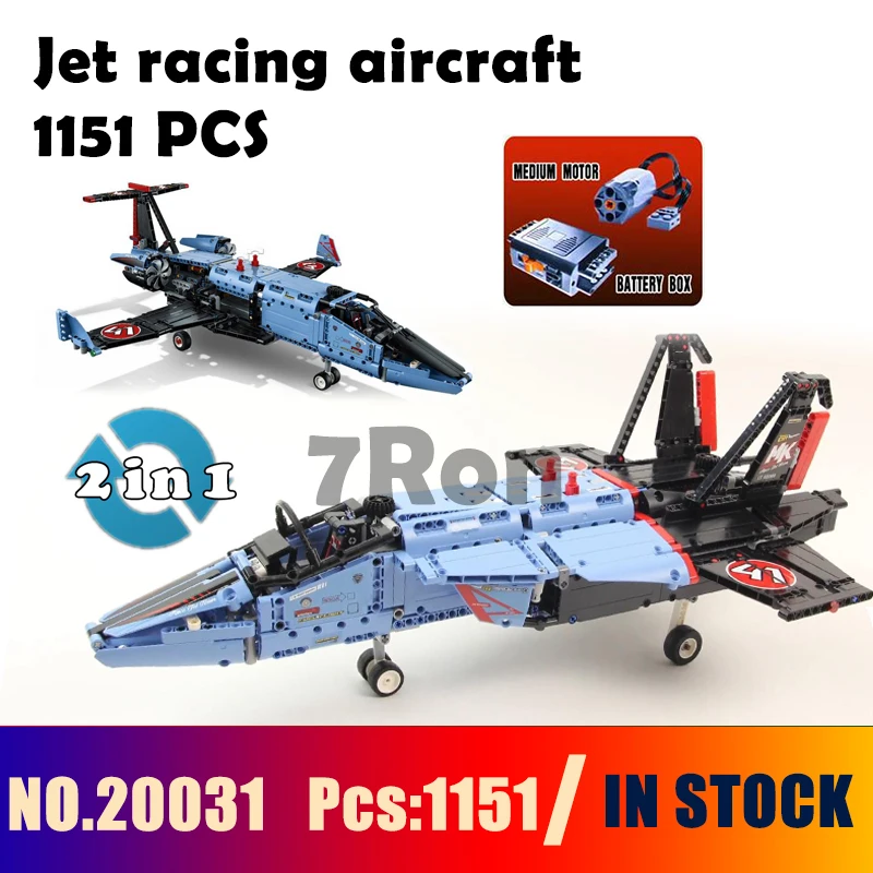 

Compatible With Lego Technic 42066 Model Building toys hobbies 20031 AIR RACE JET Blocks With Electric Motor Functions Bricks