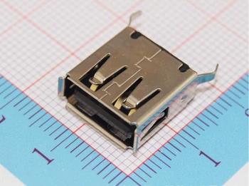 

100pcs AF Type Straight DIP 180Degree 13mm Height Brass Housing High Reputed quality USB Connector
