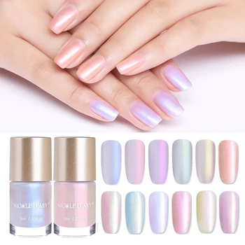 

NICOLE DIARY 9ml Nail Polish Set Shell Shimmer Glitter varnish Varnish Transparent Shinny Peel-off Polish 6ml