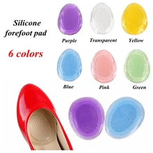 1Pair Fashion Gel Silicone Forefoot Pads Shoe Insole Inserts Female Half Pad Anti-skid Massage Shoe Cushion Pads For Women leopard pattern silicone forefoot insole pads black yellow pair